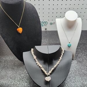 Heart Pendant Necklace Bundle